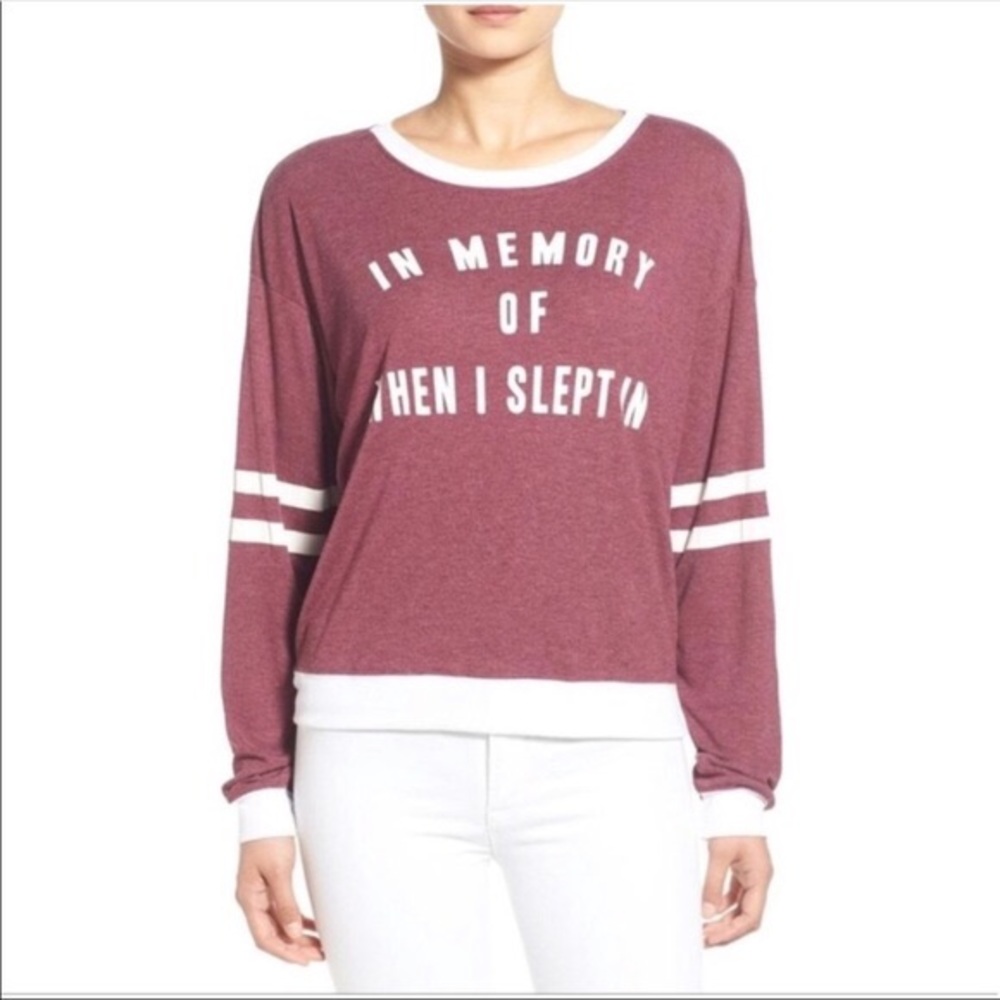 Wildfox In Memory Of When I Slept In Varsity Tee S - image 1